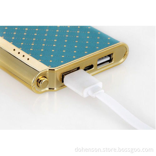2017 most fashionable high quality new design wallet leather 6000mAh power bank